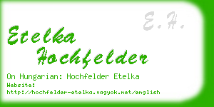 etelka hochfelder business card